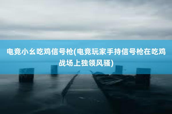 电竞小幺吃鸡信号枪(电竞玩家手持信号枪在吃鸡战场上独领风骚)