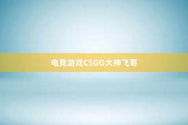 电竞游戏CSGO大神飞哥